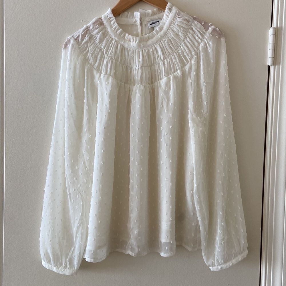 J. Crew Clip-dot smocked top* - Picture 6 of 9